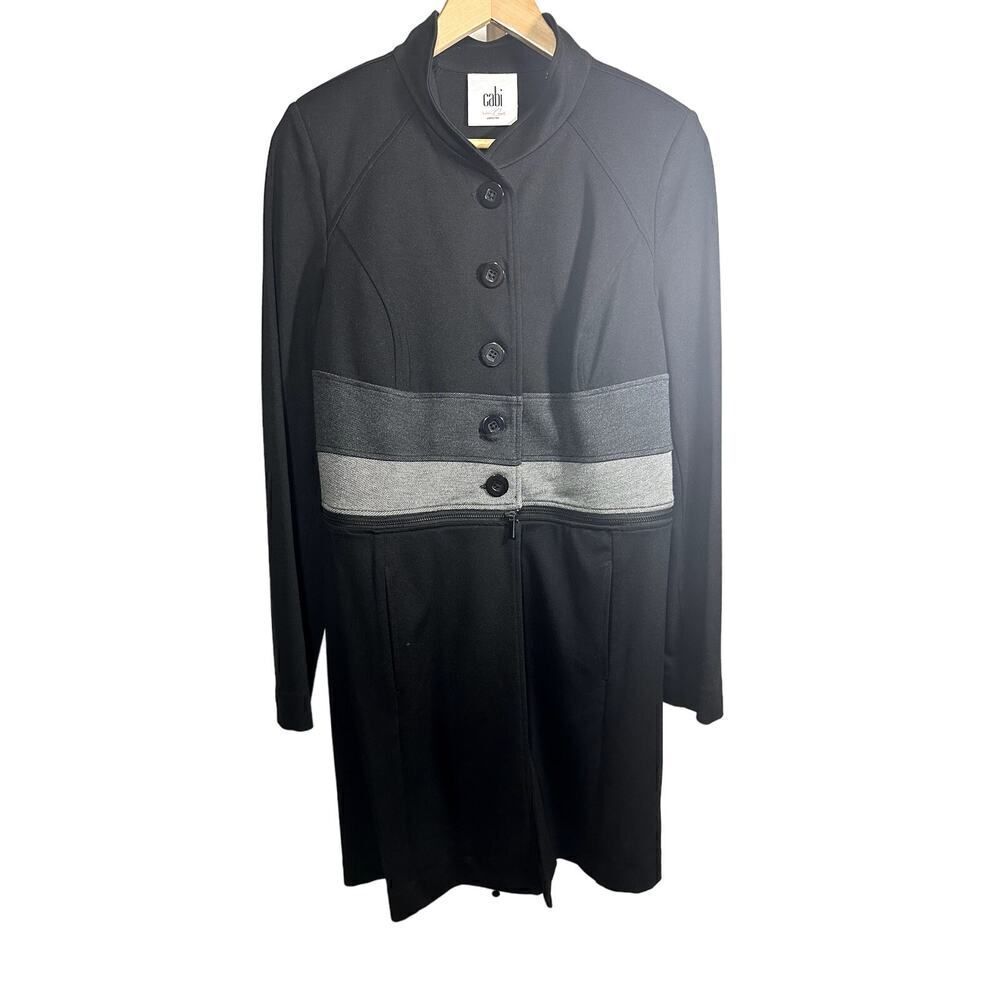 CABI Women's 3176 Ponte Knit Convertible Jacket Black/Gray Size Medium